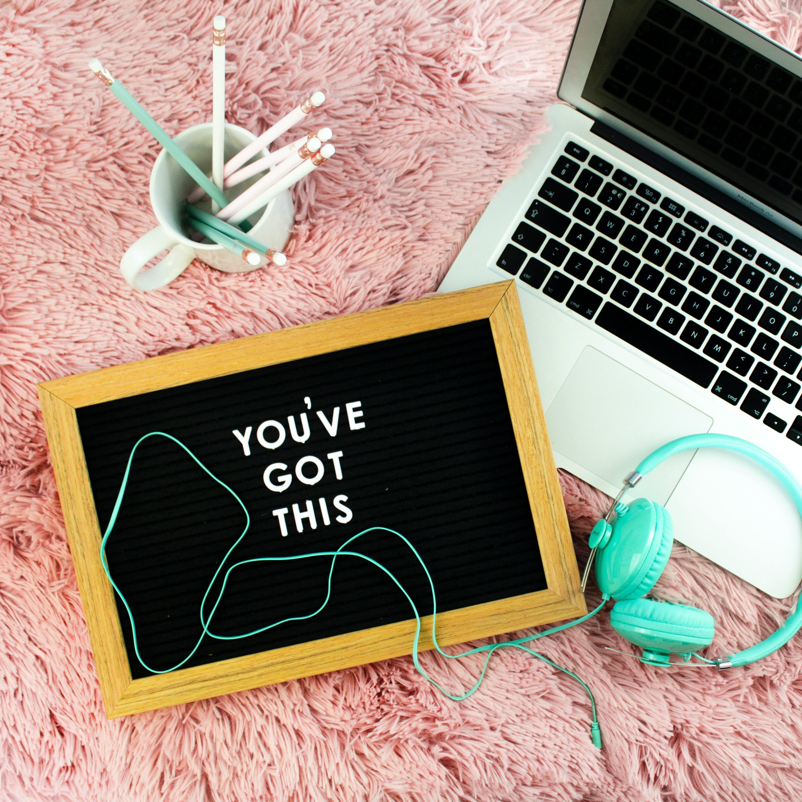 laptop with chalk board that says You've Got This